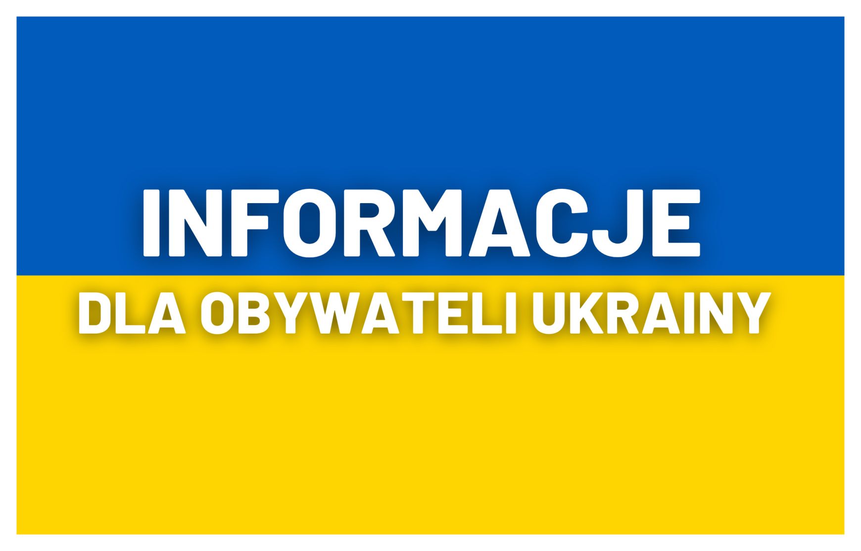 UKRAIŃSKA FLAGA Z NAPISEM INFORMACJE